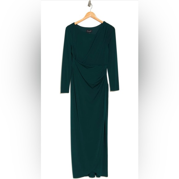 Connected Apparel - Crossover Long Sleeve Dress Size 6 - Picture 3 of 3